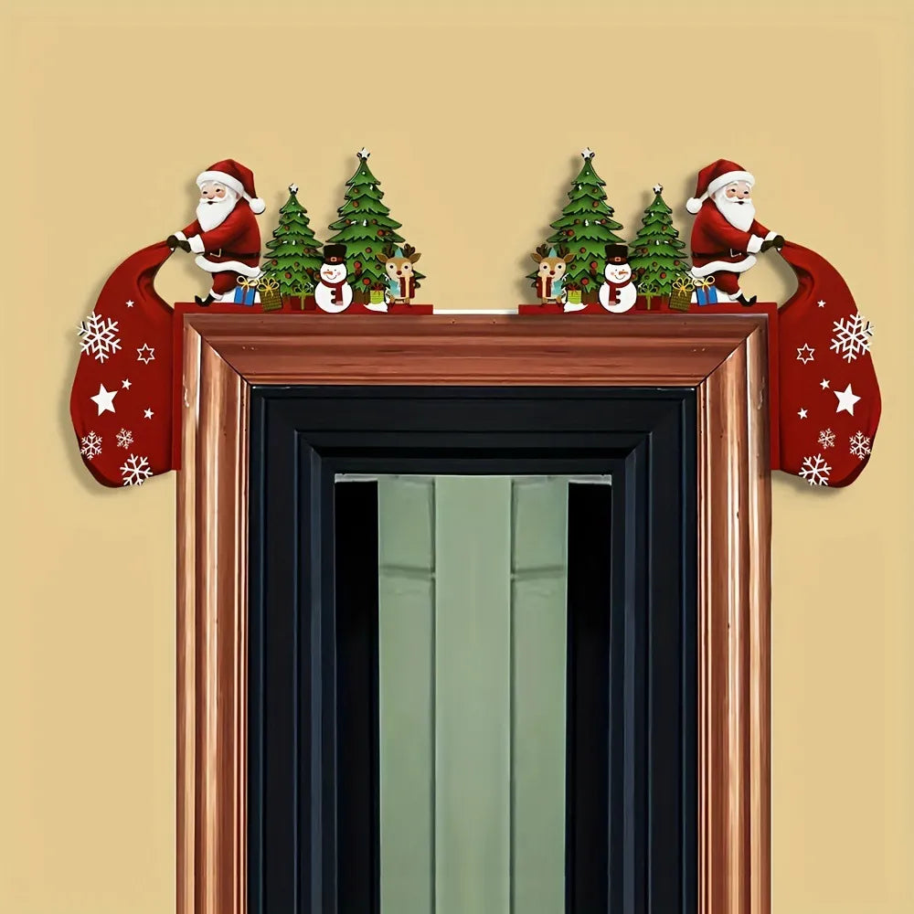 🎅⛄🎄Christmas Door Frame Corner Wall Stickers & Window decorations