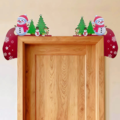 🎅⛄🎄Christmas Door Frame Corner Wall Stickers & Window decorations