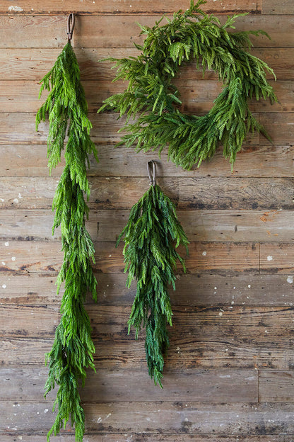 🎄Christmas Greenery - Real Touch Norfolk Pine Garland